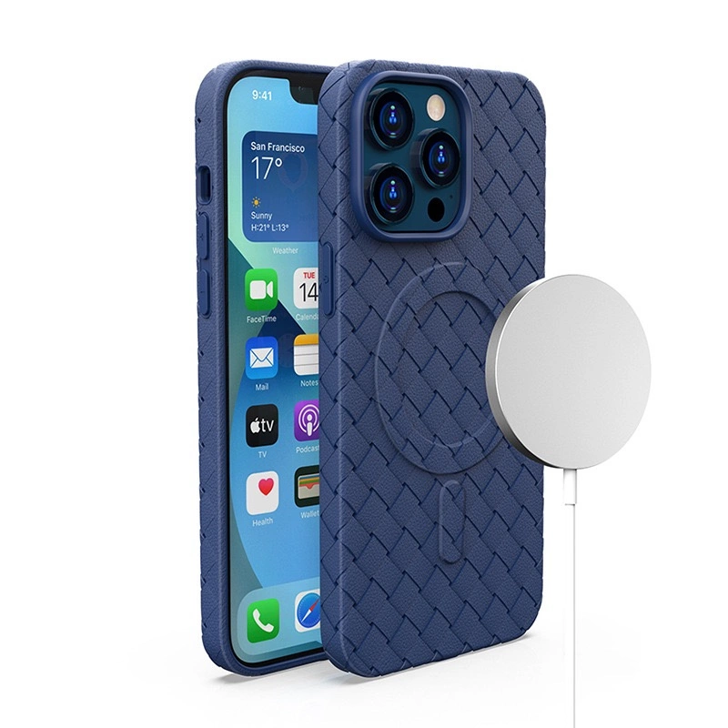 MagSafe Woven Case for iPhone 14 Pro - navy blue