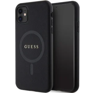 Guess GUHMN61PSAHMCK case for iPhone 11 / Xr - black Saffiano MagSafe