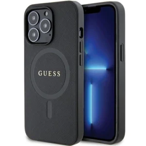 Guess GUHMP13XPSAHMCK case for iPhone 13 Pro Max 6.7" - black Saffiano MagSafe