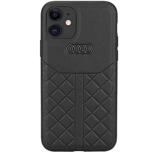 Audi Genuine Leather iPhone 11 / Xr 6.1" black/black hardcase AU-TPUPCIP11R-Q8/D1-BK