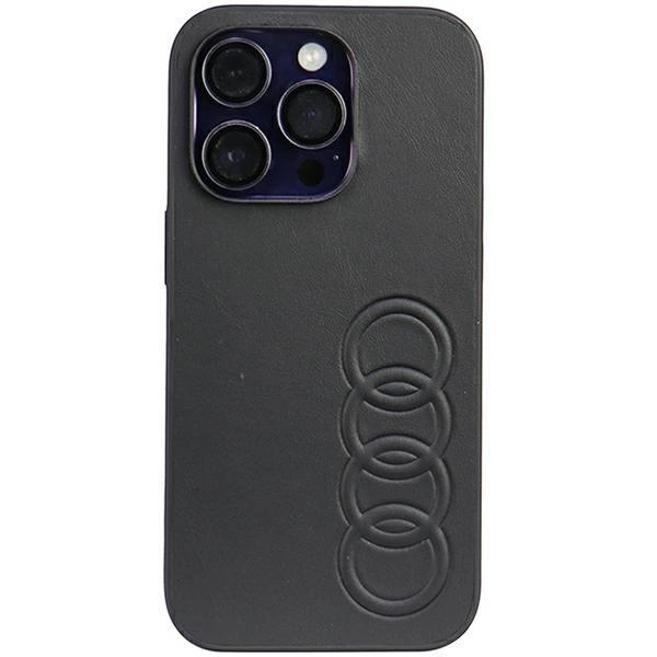 Audi Synthetic Leather iPhone 14 Pro 6.1" black/black hardcase AU-TPUPPCIP14P-TT/D1-BK