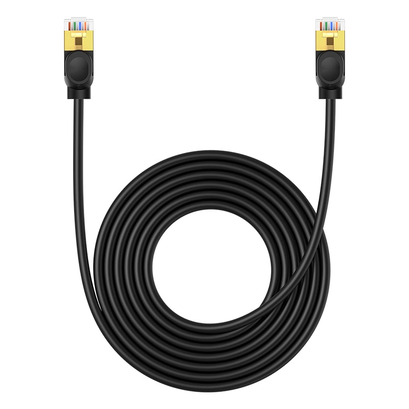 Baseus fast RJ45 cat. network cable. 7 10Gbps 5m thin black