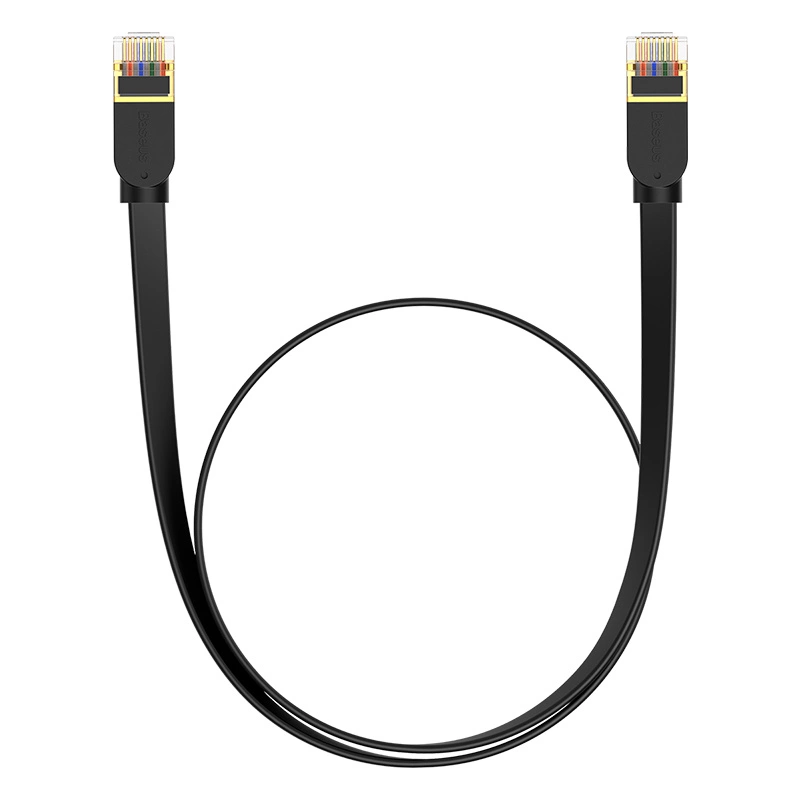 Baseus fast RJ45 cat. network cable. 7 10Gbps 0.5m flat black