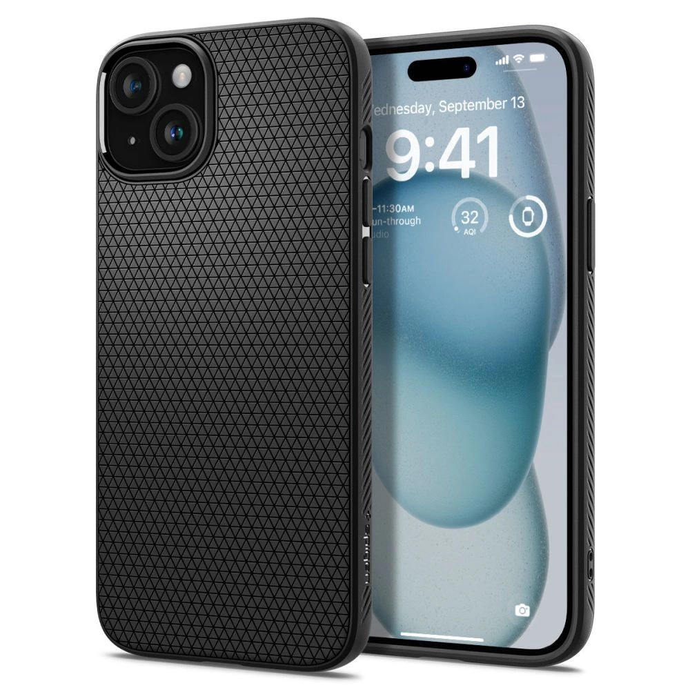 Spigen Liquid Air iPhone 15 Case - Matte Black