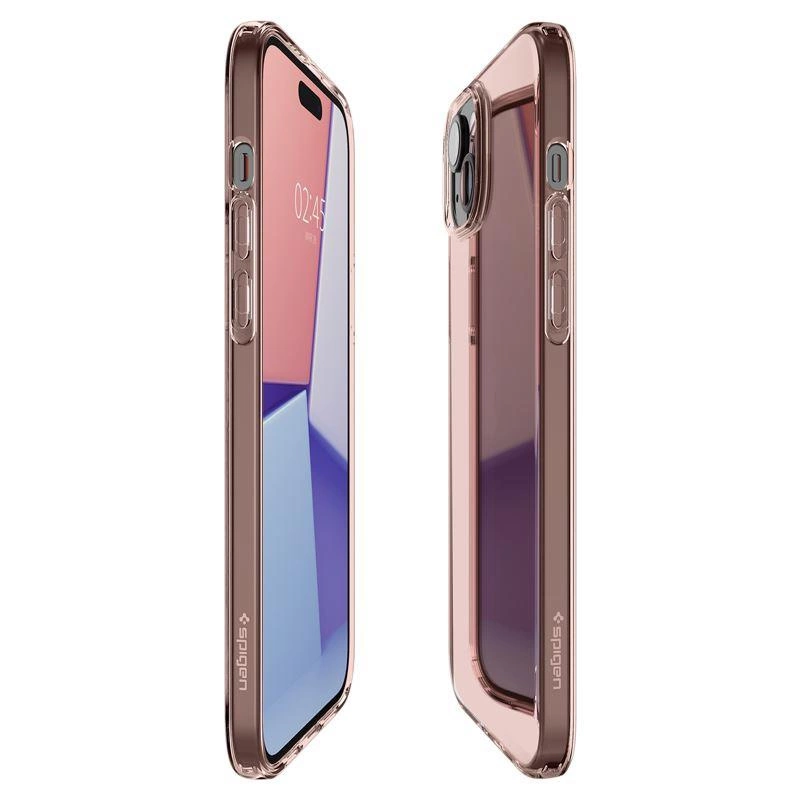 Spigen Crystal Flex iPhone 15 Plus Case - Pink/Transparent