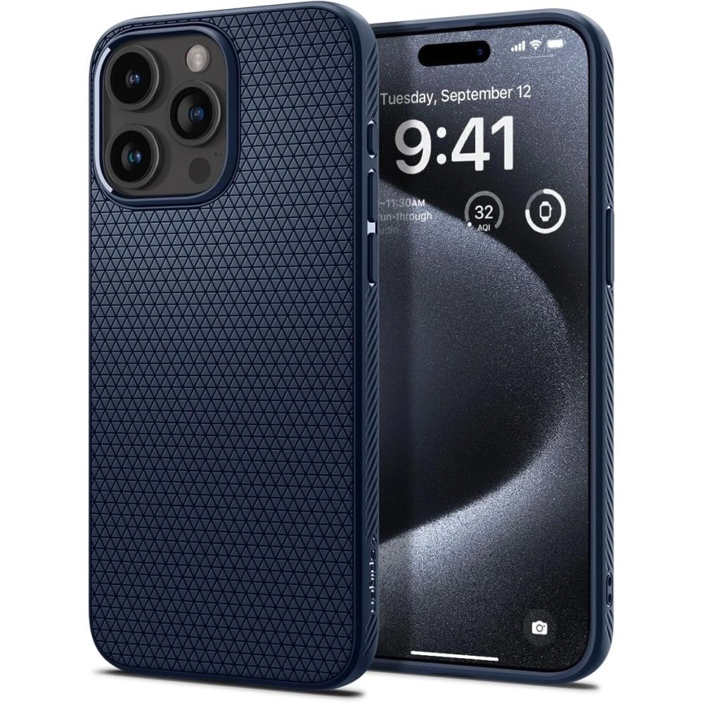 Spigen Liquid Air Case for iPhone 15 Pro - Blue