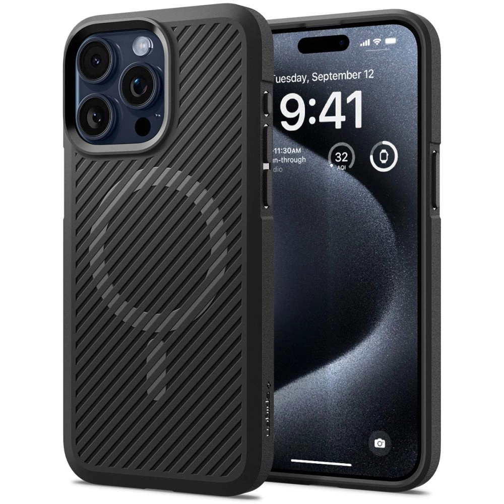 Spigen Core Armor Mag Case with MagSafe for iPhone 15 Pro Max - Matte Black