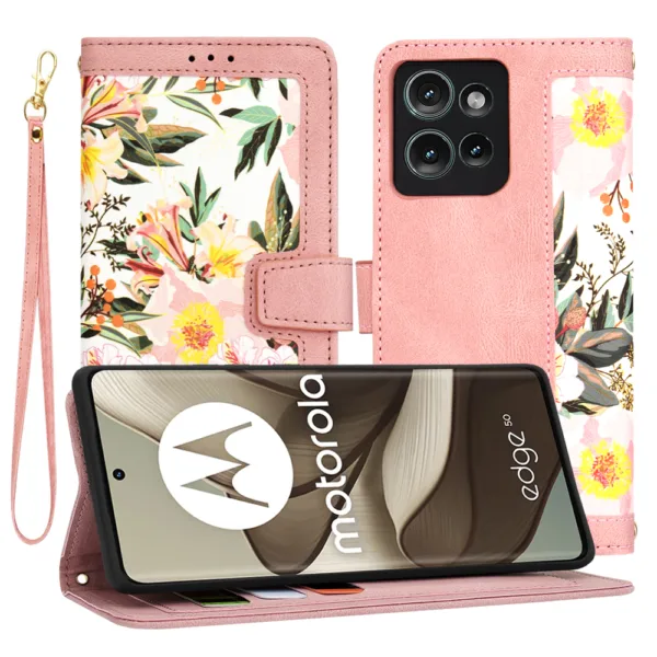 Techsuit - FlipCraft - Motorola Edge 50 - Sweetheart Pink