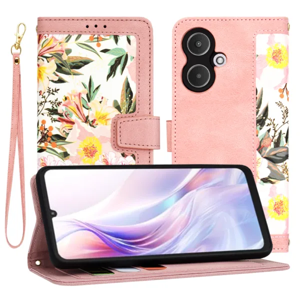 Techsuit - FlipCraft - Xiaomi Redmi 13C 5G / Poco M6 - Sweetheart Pink