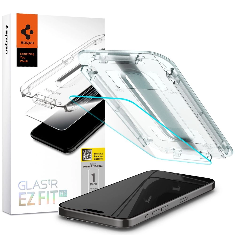 Spigen Glas.tR EZ Fit Tempered Glass for iPhone 15 Pro