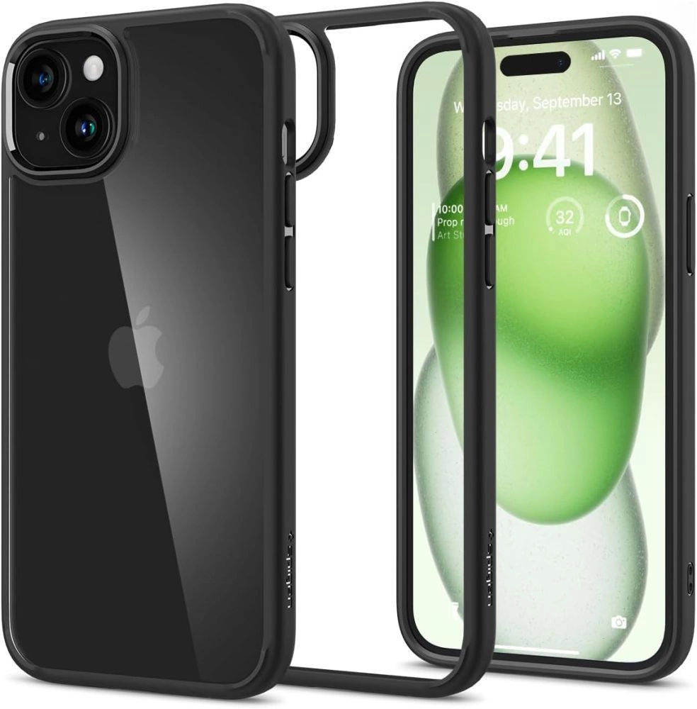 Spigen Ultra Hybrid iPhone 15 Plus Case - Matte Black