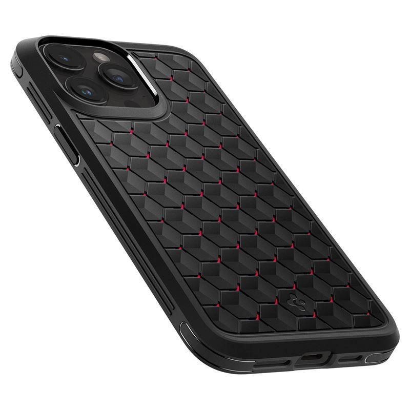 Spigen Cryo Armor iPhone 15 Pro Max Case - Black and Red