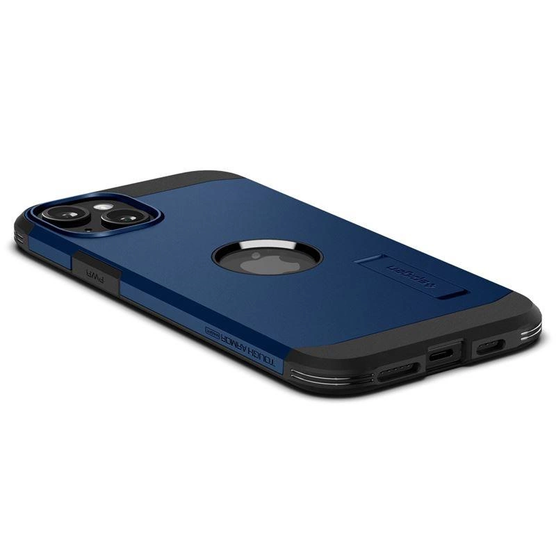 Spigen Tough Armor MagSafe Case with Stand for iPhone 15 Plus - Blue