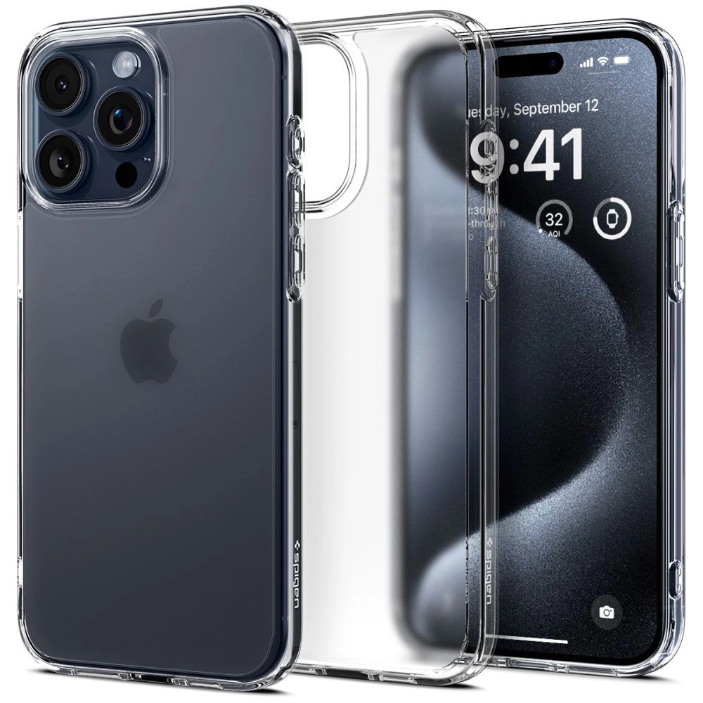 Spigen Ultra Hybrid iPhone 15 Pro Case - Clear Matte