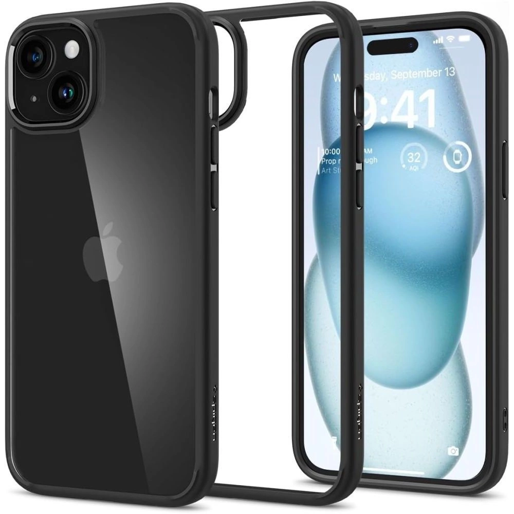 Spigen Ultra Hybrid iPhone 15 Case - Matte Black