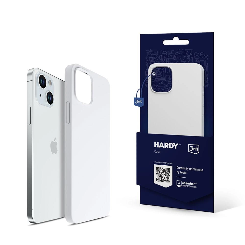 Apple iPhone 15 Plus - 3mk Hardy Silicone MagCase Silver-White