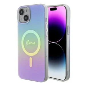 Guess IML Iridescent MagSafe case for iPhone 15 Plus - purple