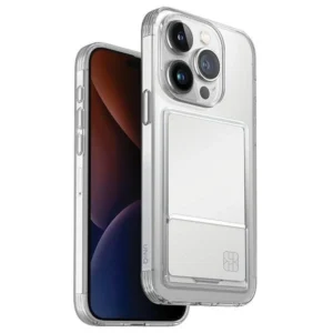 Uniq Air Fender ID Cardslot case for iPhone 15 Pro Max - transparent