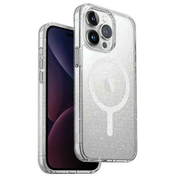 Uniq LifePro Xtreme Magclick Charging Case for iPhone 15 Pro Max - Transparent Silver