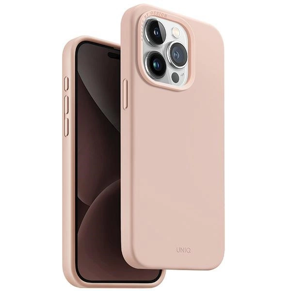 Uniq Lino Hue Magclick Charging case for iPhone 15 Pro - pink