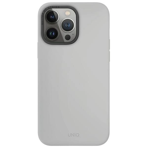 Uniq Lino Hue Magclick Charging case for iPhone 15 Pro Max - light gray