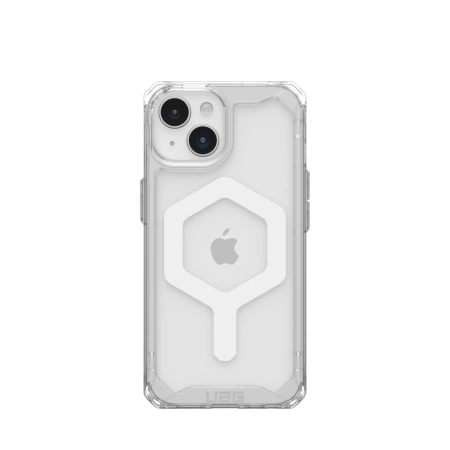 UAG Plyo MagSafe case for iPhone 15 - transparent and white