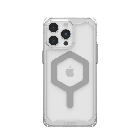 UAG Plyo MagSafe case for iPhone 15 Pro Max - transparent and silver