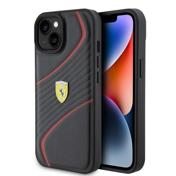 Ferrari FEHCP15SPTWK iPhone 15 6.1" black/black hardcase Twist Metal Logo