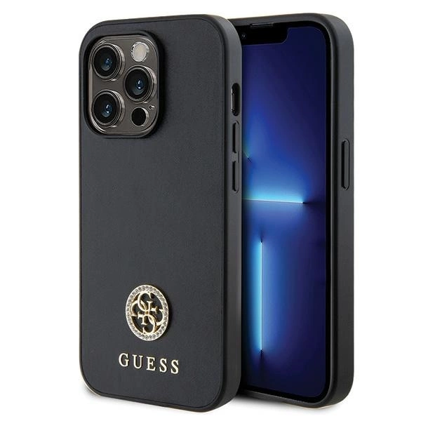 Guess GUHCP15LPS4DGPK iPhone 15 Pro 6.1" black/black hardcase Strass Metal Logo