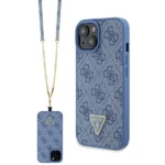 Guess GUHCP15SP4TDSCPB iPhone 15 6.1" blue/blue hardcase Crossbody 4G Metal Logo