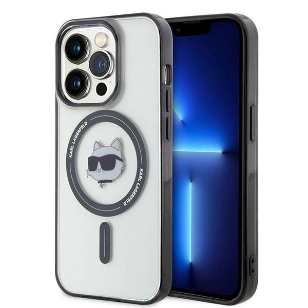 Karl Lagerfeld KLHMP15XHCHNOTK iPhone 15 Pro Max 6.7" transparent hardcase IML Choupette`s Head MagSafe