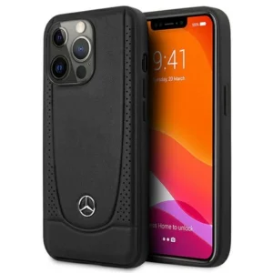 Mercedes MEHCP15LARMBK iPhone 15 Pro 6.1" black/black hardcase Leather Urban