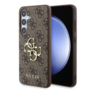 Guess - Hardcase 4G Big Metal Logo (GUHCS24S4GMGBR) - Samsung Galaxy S24 - Brown