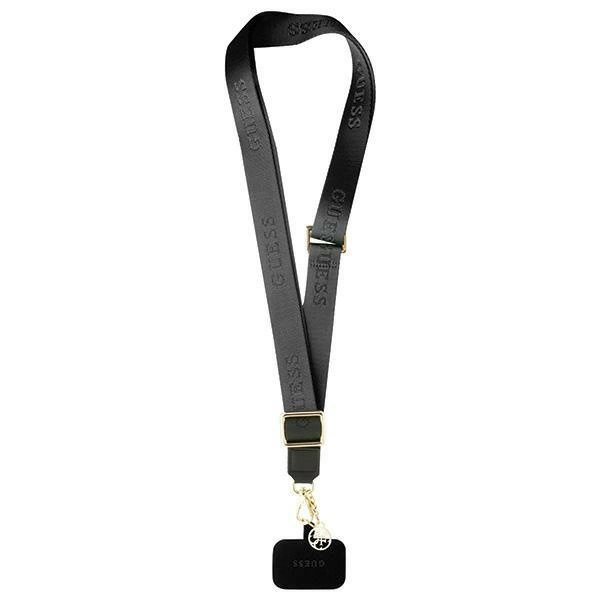 Guess CBDY Nylon Chain phone lanyard - black