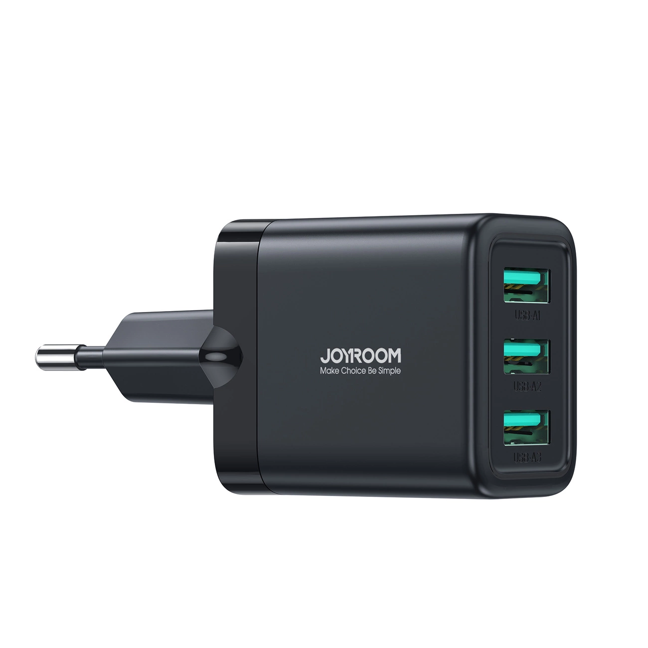 Joyroom JR-TCN02 3xUSB-A 17W 3.4A mains charger - black