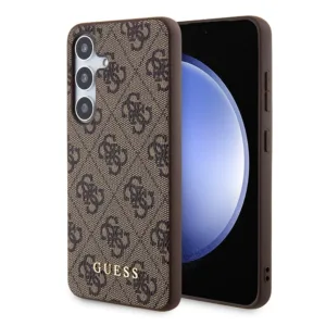 Guess - Hardcase 4G Metal Gold Logo (GUHCS24SG4GFBR) - Samsung Galaxy S24 - Brown