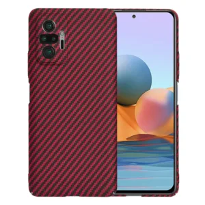 Techsuit - Carbonite FiberShell - Xiaomi Redmi Note 10 Pro / Note 10 Pro Max - Red