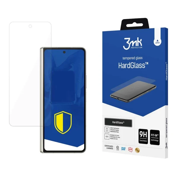 9H 3mk HardGlass™ glass on Samsung Galaxy Z Fold 5 (front)