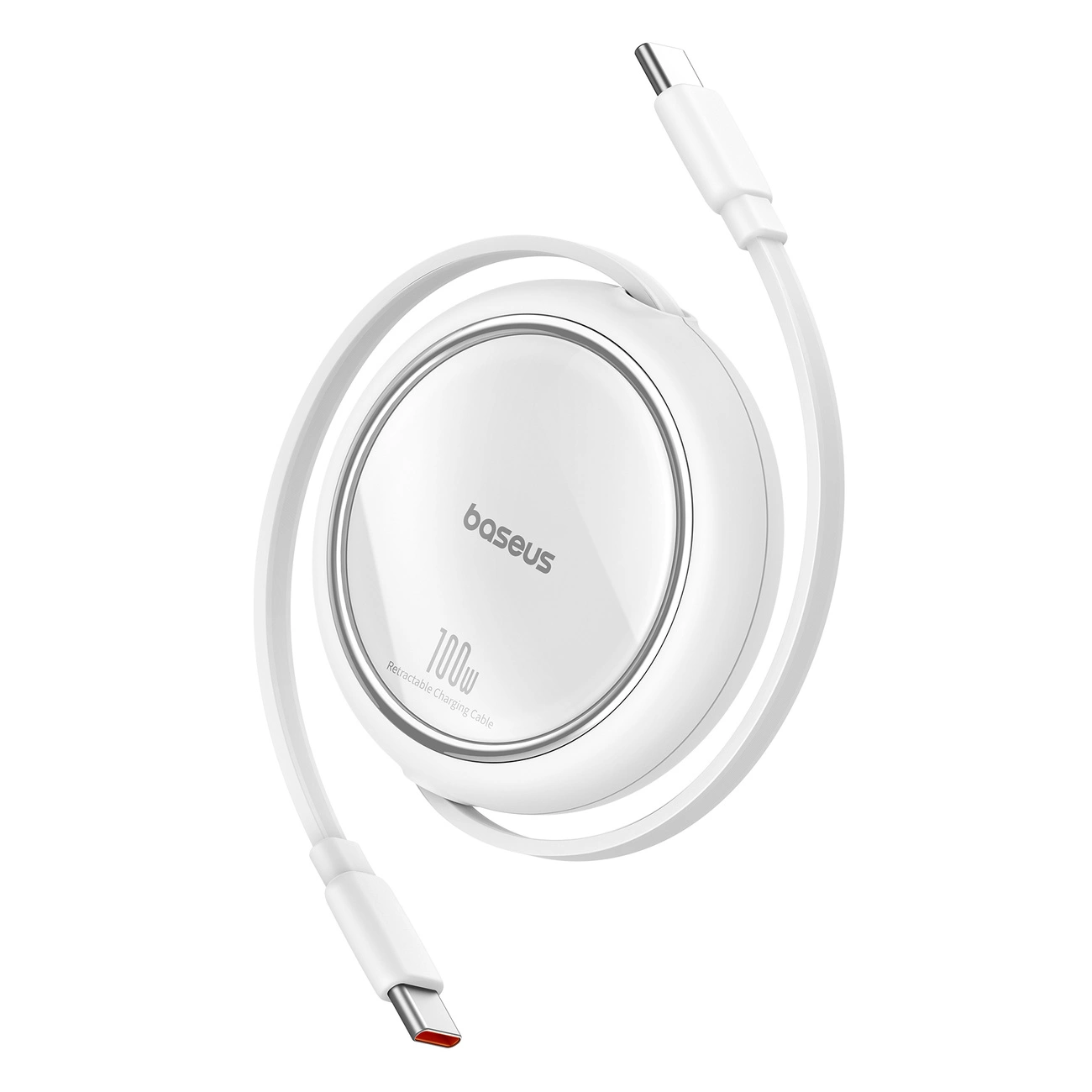 Baseus Free2Draw Mini USB-C - USB-C 100W 1m retractable cable - white