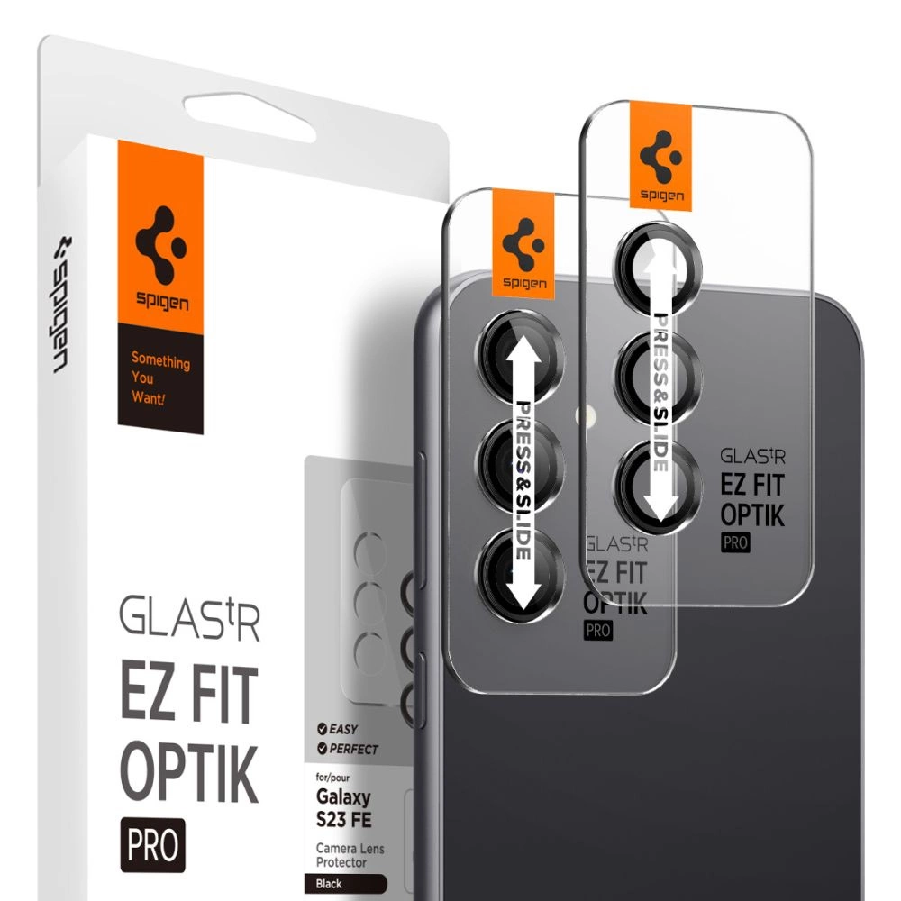 Spigen Glas.tR EZ Fit Optik Camera Protector for Samsung Galaxy S23 FE - Black 2 pcs.