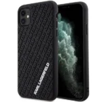 Karl Lagerfeld KLHCN613DMKRLK iPhone 11 / Xr 6.1" black/black hardcase 3D Rubber Multi Logo