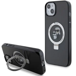 Karl Lagerfeld KLHMP15MHMRSKCK iPhone 15 Plus 6.7"black/black hardcase Ring Stand Karl&Choupette MagSafe