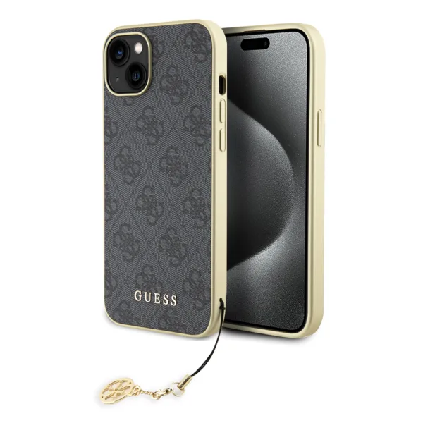 Guess - Hardcase 4G Charms Collection (GUHCP15SGF4GGR) - iPhone 15 / iPhone 14 / iPhone 13 - Grey