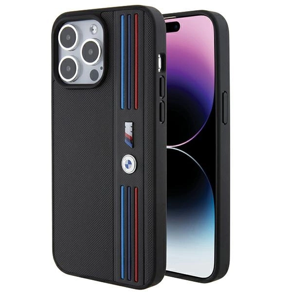 Etui BMW Tricolor M Collection na iPhone 15 Pro - czarne