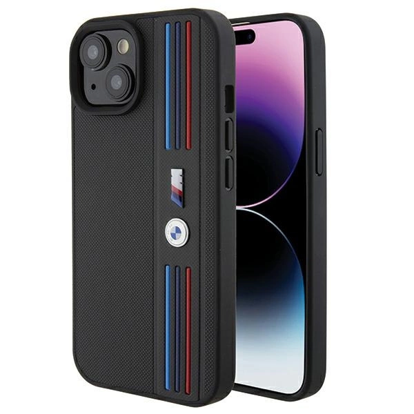 Etui BMW Tricolor M Collection na iPhone 15 - czarne