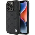 BMW Leather Quilted case for iPhone 15 Pro Max - black