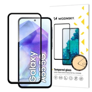 Wozinsky Tempered Glass Full Glue for Samsung Galaxy A55 with black frame