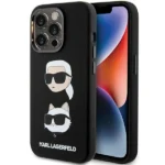 Karl Lagerfeld Silicone Karl&Choupette Head case for iPhone 15 Pro - black