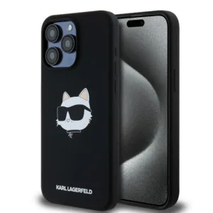 Karl Lagerfeld - Silicone MagSafe (KLHMP15LSCHPPLK) - iPhone 15 Pro - Choupette Head