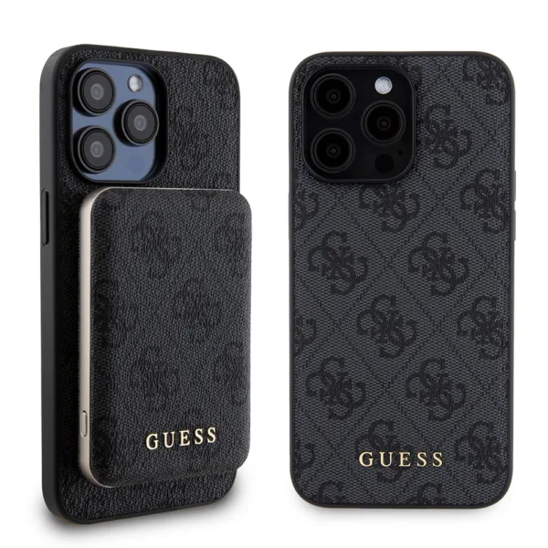 Guess - Hardcase Powerbank MagSafe (GUBPM5P15X4GEMGK) - iPhone 15 Pro Max - Black